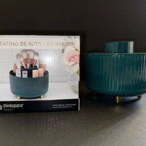 Teal Rotating Beauty Organizer